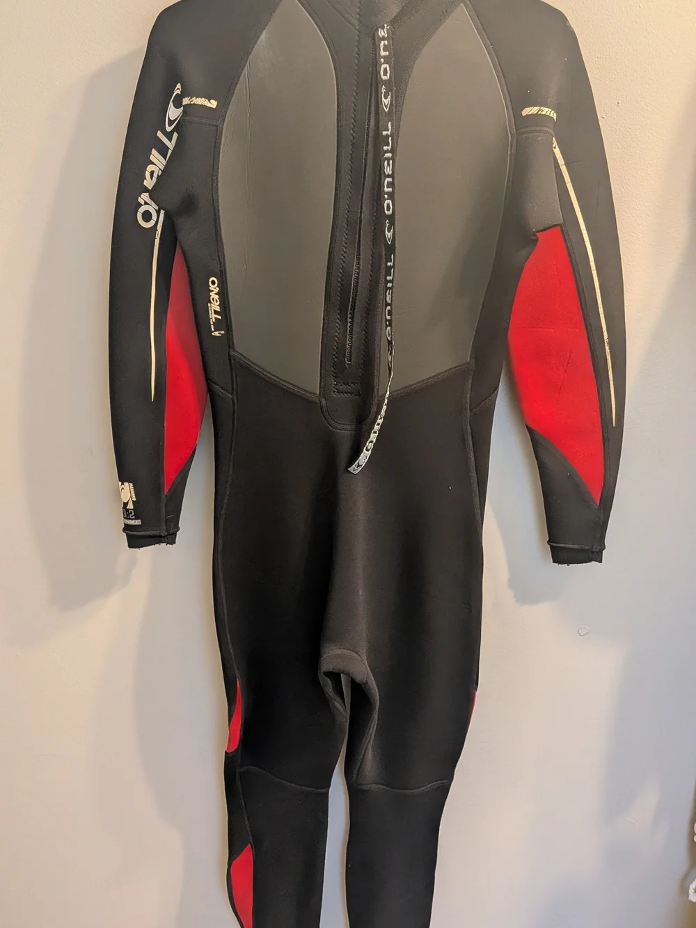 O'Neill Men's Black & Red Wetsuit Jacket - Size M